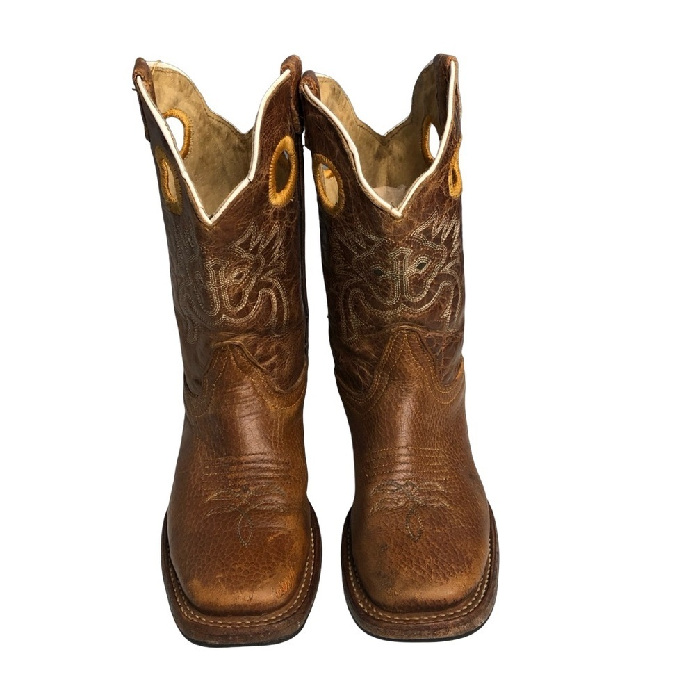 Veronica Palomino Castro kids size 13 western leather boots/035-20 2887/ brown